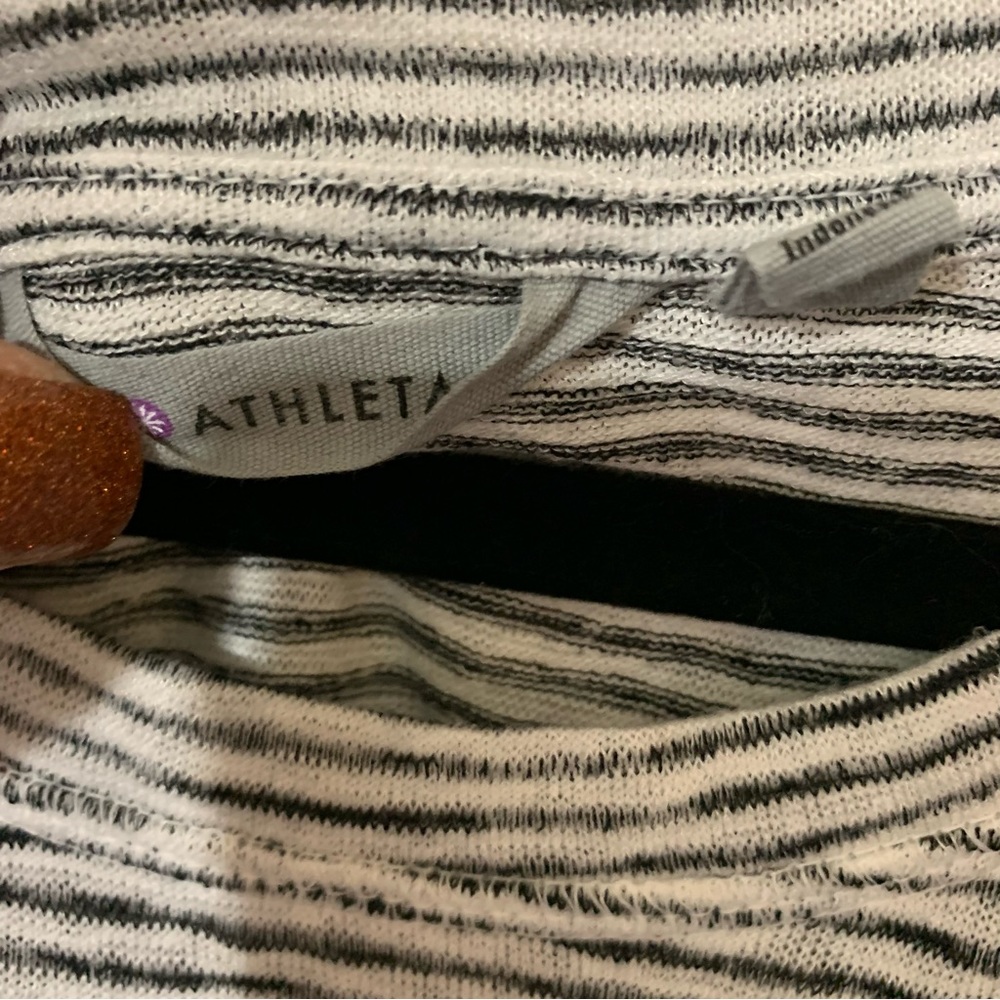 Athleta Breezy Split Back Crossover Striped Athle… - image 4